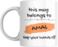 This Mug Belongs to Me, Keep Your Hands Off! Coffee Mug, 11oz, Variety of Names to Choose From, For Home or Office (AMAL - ORANGE)