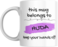 This Mug Belongs to Me, Keep Your Hands Off! Coffee Mug, 11oz, Variety of Names to Choose From, For Home or Office (HUDA - PURPLE)