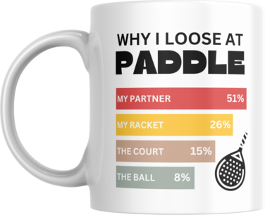 Why I Loose At Paddle Coffee Mug, Gift for Paddle Player