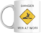 Danger Men at Work Mug, Gift for Coworker, Boss, Colleague, Husband, Friend, Engineer, Project Manager, Construction Manager