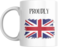 Proudly British Coffee Mug, 11oz, With Flag Design, Gift for Man, Woman, British
