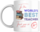 Teacher Appreciation Coffee Mug, 11oz, 'World's Best Teacher' Thank You Gift for Teacher, Teacher's Day, End of Year