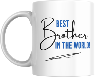 Best Brother in the World Coffee Mug, 11oz, Gift for Brother, Sibling, Brother Appreciation, Gift for Rakhi Bandhan