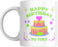 Happy Birthday Coffee Mug, 11oz, Colourful Birthday Cake Design, Gift for Sister, Brother, Friend, Girlfriend, Boyfriend