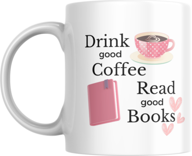 Read Good Books Coffee Mug, 11oz Drinkware for Women, Girls, Teens, Adults