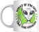 Funny Coffee Mug, Peace Alien, What if I'm Not Like the Others (GREEN ALIEN)