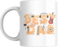 Best Dad Coffee Mug - Musician Gift, White, with Printed Guitar, Piano, Drums, Music
