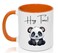 Panda Hug Time Coffee Mug, 11oz, Cute Design Gift for Friends, Family on Birthdays, Holidays, Multiple Colours Available (Orange)
