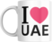 I Love UAE National Day Ceramic Mug, Souvenir Gift for Traveller, Tourist, Visitor, Man, Woman, Friend, Colleague