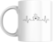 Heartbeat Pulse I Love Coffee Mug, 11oz, For Home or Office