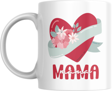 Mama Heart Coffee Mug, Gift for Mother's Day Gift, Birthday, Valentine's