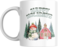 Happy Holidays Ceramic Christmas Mug with Snowman and House Design, 11oz, Gift for Christmas, Winter Holidays, Secret Santa, Man, Woman, Friend, Colleague, Teacher