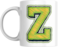Decorative Letter Coffee Mug With Alphabet Initials Printed on Front Side, 11 oz, Gift for Man or Woman, Colleague, Friend, Sister, Brother, For Birthday, Home, Office (Z)