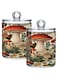 Zhirexin Cartoon Mushroom 2PC Airtight Transparent Plastic Storage Jar, Food Storage Container Glass, Can Store Candy, Salt, Coffee Beans, With lid, Easy To Use&hellip;
