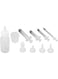 SRTK Pet Nursing Bottle Kits, Kitten Feeding Bottles Replacement Nipple Safe Universal Rate Control Professional for Rabbits for Puppies (White)