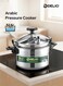 Aluminium Pressure Cooker 5 Litre (DPC 5A) &acirc;&euro;&ldquo; Durable Heavy-Duty Body &amp; Lid, Fast &amp; Safe Cooking with Strong Heat-Resistant Base, Safety Locking Mechanism, Long-Lasting Rubber Gasket, ISI Certified, 2-Year Warranty