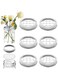 ALMEKAQUZ Flower Mason Jar Insert Lid   Metal Flower Organizer Frog Lid for Regular Mouth Mason Canning Jars (6 Set Rings and Separate Lids)