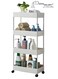 New multi-layer storage cart home storage shelves portable shelves rolling cart wheels for bathroom organizer