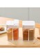 Oasisgalore Spice Jars 4 in 1 Transparent Camping . Box Pepper Transparent Spice Container,Spice Shaker Container for Kitchen 2pcs