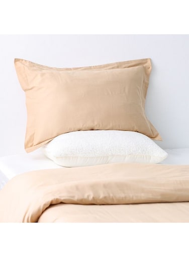 HOME Serene 2-Pc Cotton Twin Duvet Cover Set - Beige - 135x200 cm   100% Cotton, 300 TC   Cozy Bedding Set For Comfortable Sleep   Ideal For Home Decor