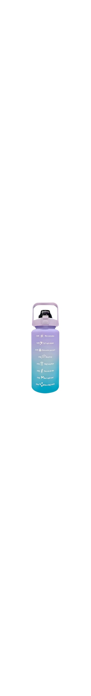 TAME 2L Water Bottles with Times to Drink and Straw, Motivational Quote &amp; Time Marker, Leakproof &amp; BPA Free, Drinking Sports Water Bottle for Fitness, Gym &amp; Outdoor