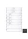 14 Pcs Desk Drawer Organizer Trays 4-Size Bathroom Drawer Dividers Plastic Vanity Organizers Storage Bins for Makeups, Jewelries, Dresser, Kitchen Utensils and Office Supplies (Transparent)
