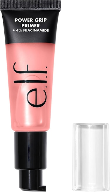 e.l.f. Power Grip Primer + 4% Niacinamide, Gel-Based &amp; Hydrating Face Primer, Evens Skin &amp; Brightens, Grips Makeup, Vegan &amp; Cruelty-Free, 0.811 Fl Oz, Pink, Pack Of 1, 24 ml