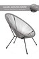 GAIA HOME Outdoor Balcony Furniture Set Grey &ndash; 3 Piece PE Patio Bistro Set