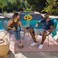GAIA HOME Outdoor Balcony Furniture Set Grey &ndash; 3 Piece PE Patio Bistro Set