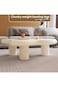 GAIA HOME Modern Irregular Coffee Table Beige 100 &times; 69 &times; 30 cm