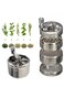 Layer Spice Crusher With Hand Crank Magnetic Lid Silver