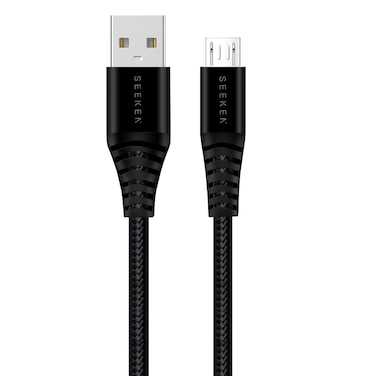 SEEKEN 30W BRAIDED 1M USB TO MICRO CABLE   Fast Charging   Braided Cable   Premium Design.