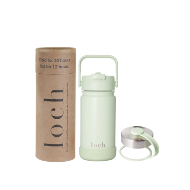 Loch 420ml (14 Oz) Monochrome Water Bottle Matcha Mint