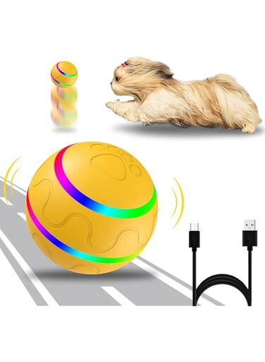 BigTuto Interactive Dog Ball Toys, Active Rolling Ball for Indoor Dogs/Cats with Motion Activated/USB Rechargeable, Moving Bouncing Ball pet Puzzle Toy