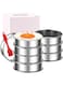 KUAYB 8 Pieces English Muffin Rings Crumpet Rings 3.15 Inch Stainless Steel Double Rolled Tart Ring Nonstick Metal Round Ring Mold for Kitchen Cooking Baking