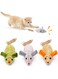 Wisfunlly Cat Toys,3PCS Emulation Mice, Interactive Kitten Exercise Set, Interactive Cat Toys for Indoor Cats, Kittens Dental Chew Set