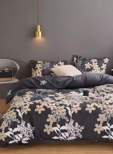 Home King size duvet cover set lovely flowers design.