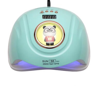 Global Fashion 2-in-1 UV/LED Nail Dryer Lamp &ndash; 268W, Professional Gel, Acrylic &amp; Polygel Dryer, Fast Curing, Smart Sensor, Flexible Timer, Painless &amp; Gentle &ndash; SUN S8 Pro (Green)