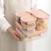 LocknLock Classic Plus Rectangle Food Container 385ml (PACK of 2) &ndash; Pink, Airtight Leakproof, BPA-Free, Microwave &amp; Freezer Safe