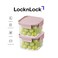 LocknLock Classic Plus Square Food Container 860ml (PACK of 2) &ndash; Pink, Airtight Leakproof, BPA-Free, Microwave &amp; Freezer Safe