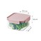 LocknLock Classic Plus Square Food Container 1.25L (PACK of 2) &ndash; Pink, Airtight Leakproof, BPA-Free, Microwave &amp; Freezer Safe