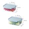 LocknLock Classic Plus Rectangle Food Container Set (2.75L+1.65L) &ndash; Mint, Airtight Leakproof, BPA-Free, Microwave &amp; Freezer Safe