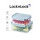 LocknLock Classic Plus Rectangle Food Container Set (2.75L+1.65L) &ndash; Mint, Airtight Leakproof, BPA-Free, Microwave &amp; Freezer Safe