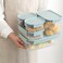 LocknLock Classic Plus Square Food Container Set (1.25L+860ml) &ndash; Mint, Airtight Leakproof, BPA-Free, Microwave &amp; Freezer Safe