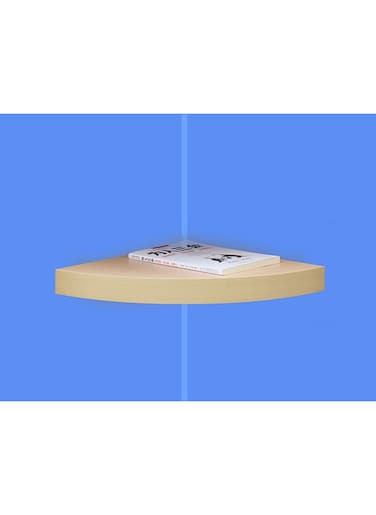 FLOATING CORNER WALL SHELF BEIGE, SIZE: 29.5X29.5X3CM