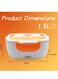 Lunch Box 2 in 1, Portable Food Warmer Heating,Food-Grade Container, 12V 110V 40W Adapter, Car Truck Home Work Use, Spoon and 2 Compartments Included (orange)