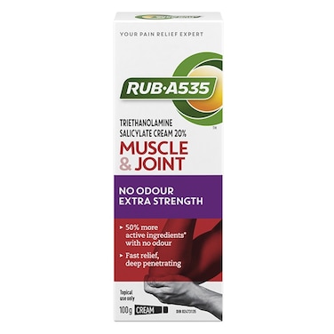 Rub.A535 Extra Strength No Odour Cream For Muscle and Joint Pain Relief 100g