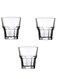 3 Pieces Casablanca Whisky Glass Set 245 Ml, 89 Mm Height, 84 Mm Diameter, Fully Tempered Clear