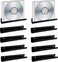 APACALI Pack of 8 Vinyl Record Wall Mounts - Black Acrylic Floating Shelves for Records and Albums