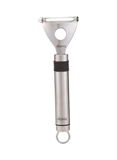 Eco Stainless Steel Y Shape Peeler Rubber Grip Peeler Silver/Black